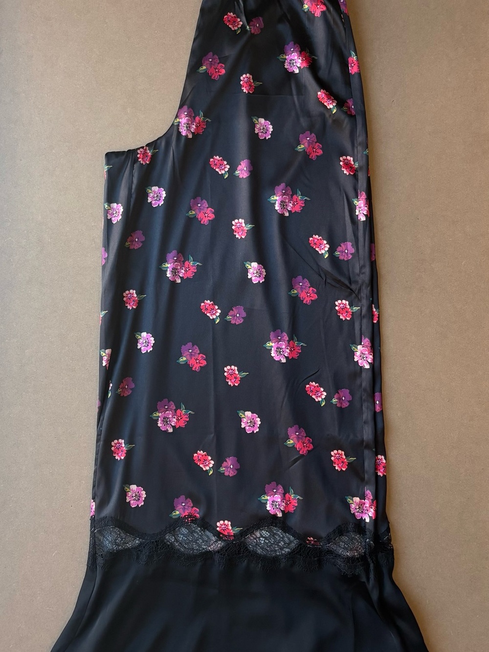 Victoria’s Secret Black Floral Lace Slip Pants — Size M